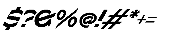 Sizek Pro Norm Bold Super Italic Font OTHER CHARS
