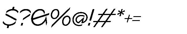 Sizek Pro Norm Clear Italic Font OTHER CHARS