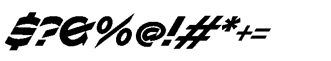 Sizek Pro Norm Extra Bold Super Italic Font OTHER CHARS