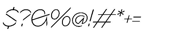 Sizek Pro Norm Extra Light Italic Font OTHER CHARS