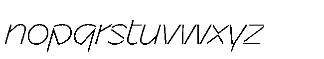 Sizek Pro Norm Extra Light Italic Font LOWERCASE