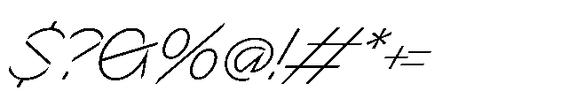Sizek Pro Norm Extra Light Super Italic Font OTHER CHARS