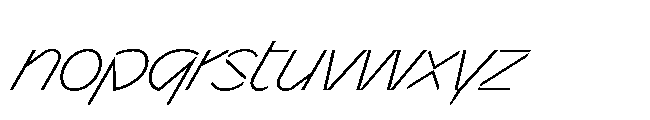 Sizek Pro Norm Extra Light Super Italic Font LOWERCASE
