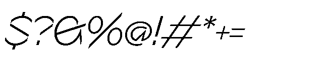 Sizek Pro Norm Light Italic Font OTHER CHARS