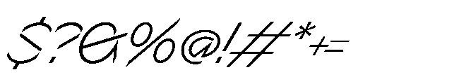 Sizek Pro Norm Light Super Italic Font OTHER CHARS