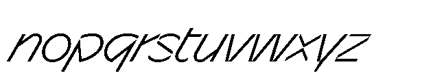 Sizek Pro Norm Light Super Italic Font LOWERCASE