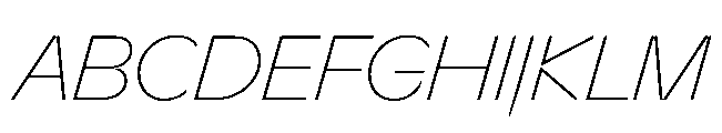 Sizek Pro Norm Thin Italic Font UPPERCASE