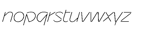 Sizek Pro Norm Thin Italic Font LOWERCASE