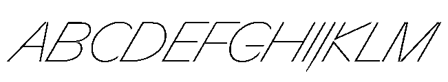 Sizek Pro Norm Thin Super Italic Font UPPERCASE