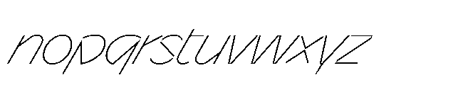 Sizek Pro Norm Thin Super Italic Font LOWERCASE