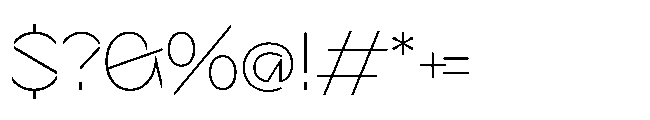 Sizek Pro Norm Thin Font OTHER CHARS