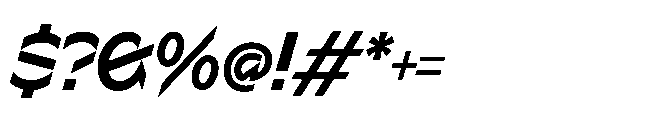 Sizek Pro Semi Condensed Bold Italic Font OTHER CHARS