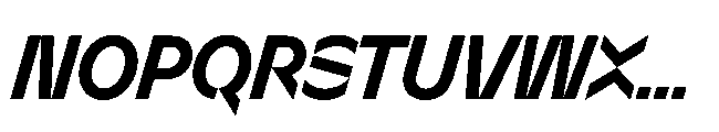 Sizek Pro Semi Condensed Bold Italic Font UPPERCASE