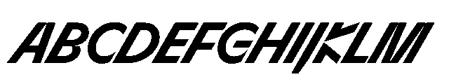 Sizek Pro Semi Condensed Bold Super Italic Font UPPERCASE