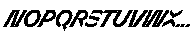 Sizek Pro Semi Condensed Bold Super Italic Font UPPERCASE