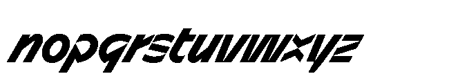 Sizek Pro Semi Condensed Bold Super Italic Font LOWERCASE