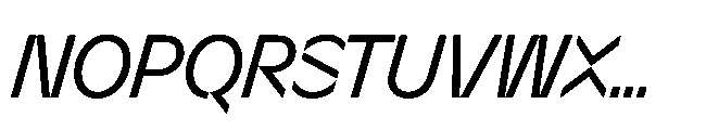 Sizek Pro Semi Condensed Book Italic Font UPPERCASE