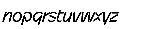 Sizek Pro Semi Condensed Book Italic Font LOWERCASE