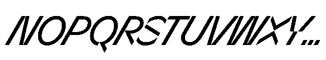 Sizek Pro Semi Condensed Book Super Italic Font UPPERCASE