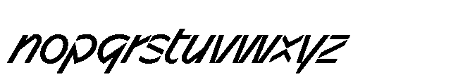 Sizek Pro Semi Condensed Book Super Italic Font LOWERCASE