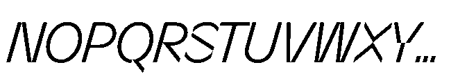 Sizek Pro Semi Condensed Clear Italic Font UPPERCASE