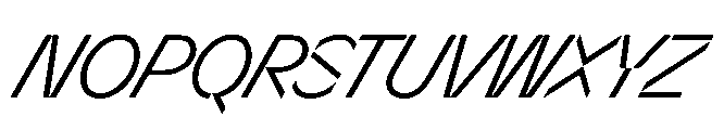 Sizek Pro Semi Condensed Clear Super Italic Font UPPERCASE