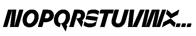 Sizek Pro Semi Condensed Extra Bold Italic Font UPPERCASE