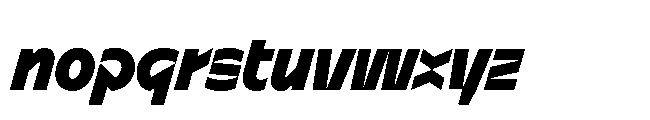 Sizek Pro Semi Condensed Extra Bold Italic Font LOWERCASE