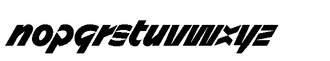 Sizek Pro Semi Condensed Extra Bold Super Italic Font LOWERCASE
