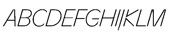 Sizek Pro Semi Condensed Extra Light Italic Font UPPERCASE
