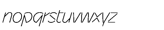 Sizek Pro Semi Condensed Extra Light Italic Font LOWERCASE