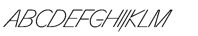 Sizek Pro Semi Condensed Extra Light Super Italic Font UPPERCASE
