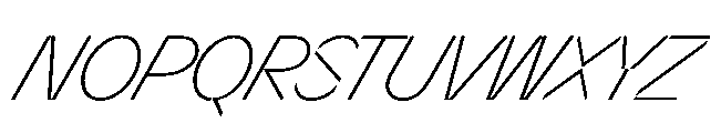 Sizek Pro Semi Condensed Extra Light Super Italic Font UPPERCASE