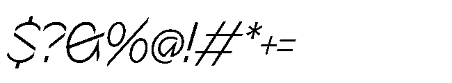 Sizek Pro Semi Condensed Light Italic Font OTHER CHARS