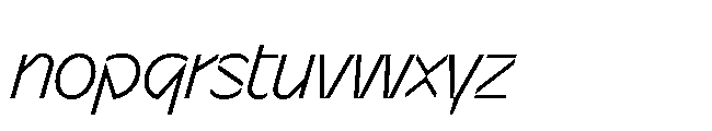 Sizek Pro Semi Condensed Light Italic Font LOWERCASE