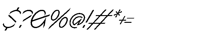 Sizek Pro Semi Condensed Light Super Italic Font OTHER CHARS