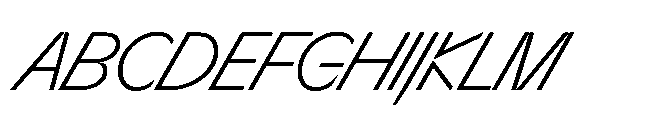 Sizek Pro Semi Condensed Light Super Italic Font UPPERCASE