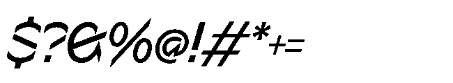Sizek Pro Semi Condensed Medium Italic Font OTHER CHARS