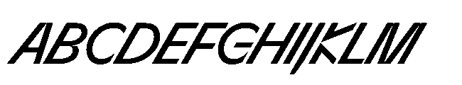 Sizek Pro Semi Condensed Medium Super Italic Font UPPERCASE