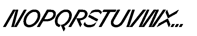 Sizek Pro Semi Condensed Medium Super Italic Font UPPERCASE