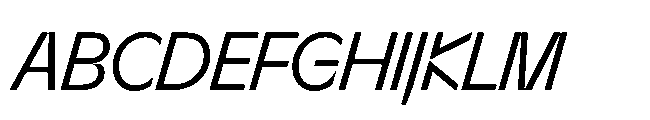 Sizek Pro Semi Condensed Regular Italic Font UPPERCASE