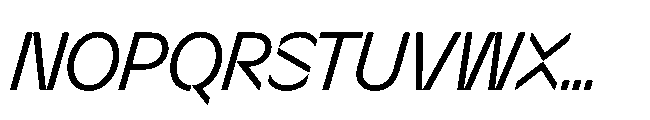 Sizek Pro Semi Condensed Regular Italic Font UPPERCASE