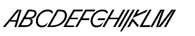 Sizek Pro Semi Condensed Regular Super Italic Font UPPERCASE