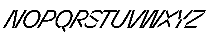 Sizek Pro Semi Condensed Regular Super Italic Font UPPERCASE