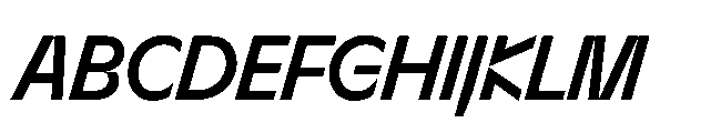 Sizek Pro Semi Condensed Semi Bold Italic Font UPPERCASE