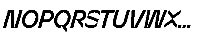 Sizek Pro Semi Condensed Semi Bold Italic Font UPPERCASE