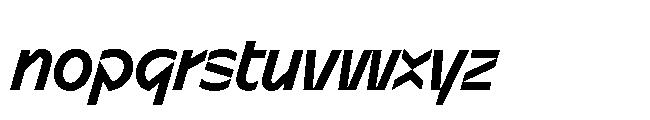 Sizek Pro Semi Condensed Semi Bold Italic Font LOWERCASE