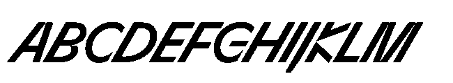 Sizek Pro Semi Condensed Semi Bold Super Italic Font UPPERCASE
