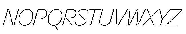 Sizek Pro Semi Condensed Thin Italic Font UPPERCASE