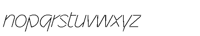Sizek Pro Semi Condensed Thin Italic Font LOWERCASE